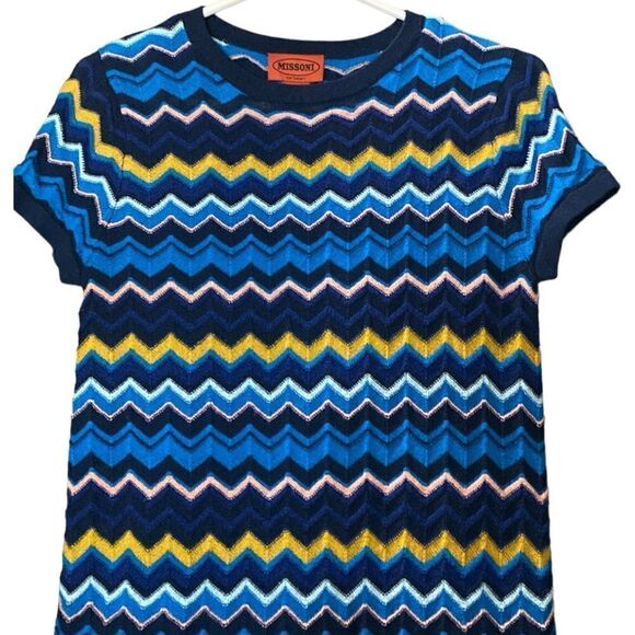 Missoni for Target Girls Zigzag Dress Navy Blue/Yellow/Pink - Picture 6 of 16